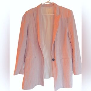 H&M Pink Pinstripe Blazer, size 12